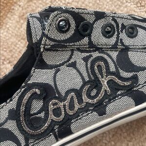 Coach Keeley Slip-On Sneakers, Black and Gray, Size 8B